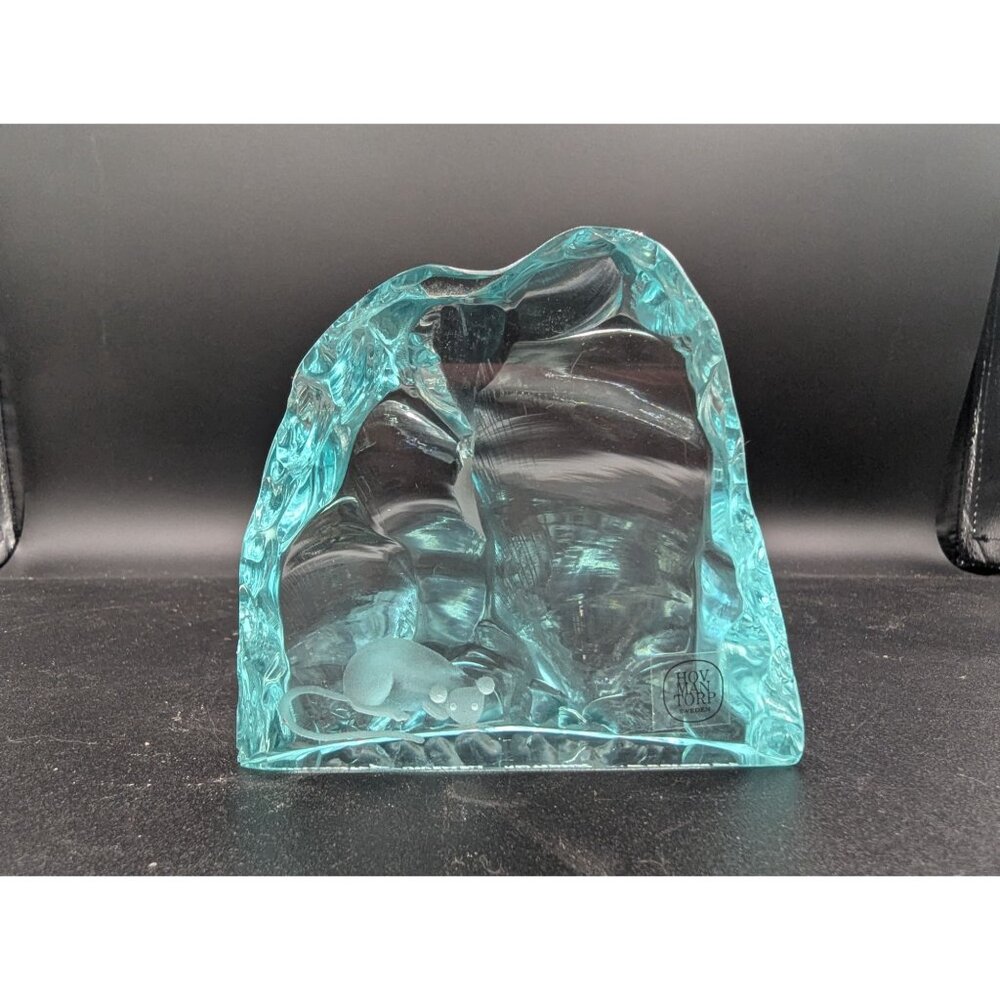 Vtg Hovmantrop Signed R. Strand Bornesson Iceberg Glacier Block Etched Mouse Scu - Picture 16 of 16